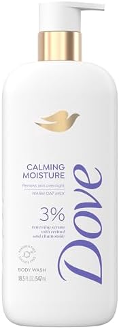 Dove Calming Moisture Body Wash 3% renewing serum with retinol & chamomile 18.5 Fl Oz Dove