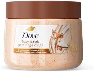 Dove Brown Sugar and Coconut Body Scrub Exfoliates and Deeply Nourishes for Smooth, Radiant Skin 15oz Dove