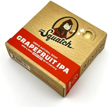 Dr. Squatch All Natural Bar Soap for Men with Zero Grit, Grapefruit IPA Dr. Squatch