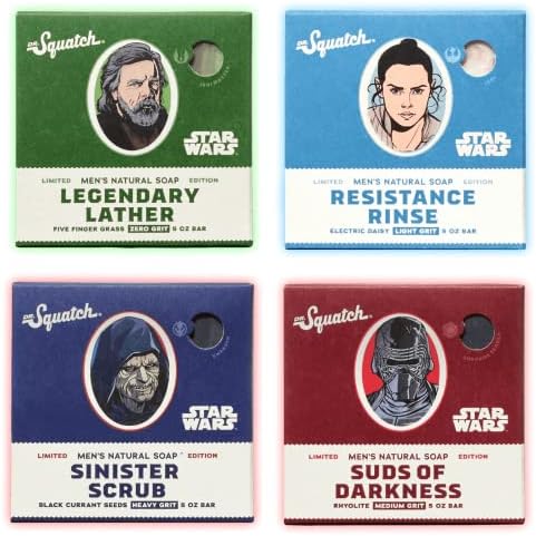 Dr. Squatch Limited Edition Soap Star Wars Soap Collection II - Men’s All Natural Bar Soap - 4 Bar Soap Bundle Dr. Squatch