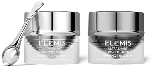 ELEMIS ULTRA SMART Pro-Collagen Eye Treatment Duo | Skincare Eye Contour for Day & Night Treament | Rejuvenates, Smoothes, and Tightens | Under Eye Cream | 10 mL Elemis