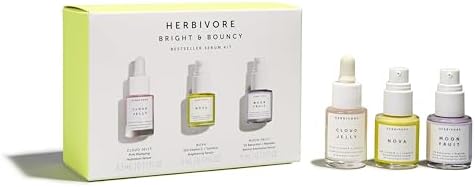 HERBIVORE Minis Set - Serums Best Sellers Collection (Cloud Jelly, Moon Fruit Nova) Plant-based, Vegan, Cruelty-free Herbivore