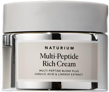 Naturium Multi-Peptide Rich Cream, Hydrating & Nourishing to Help Appearance of Fine Lines & Wrinkles, Vegan & Cruelty-Free, 1.7 oz Naturium