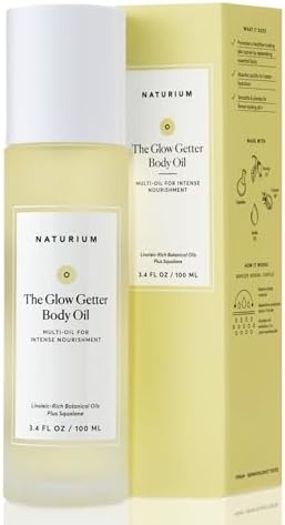 Naturium The Glow Getter Body Oil, Multi-Oil for Intense Nourishment, Hydrating & Moisturizing Formula, Vegan & Cruelty-Free, 3.4 oz Naturium