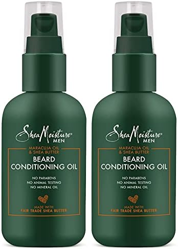 SheaMoisture Beard Conditioning Oil for Men, Beard Oil with Coconut Oil, Olive Oil, Maracuja Oil & Shea Butter to Moisturize & Soften, Beard Conditioner & Detangler, Pack of 2-3.2 Fl Oz Ea SheaMoisture