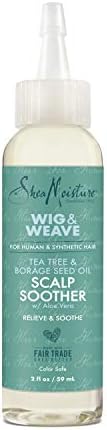 SheaMoisture Scalp Soother Oil Serum for Wig and Weave Tea Tree and Borage Seed Oil Paraben Free Scalp Treatment, 2 Ounce SheaMoisture