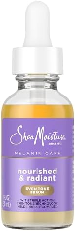 SheaMoisture Melanin Care Even Tone Serum Nourished & Radiant for Clearing & Smooth Complexion, with Triple-Action Even Tone +Elderberry Complex, 1 oz SheaMoisture