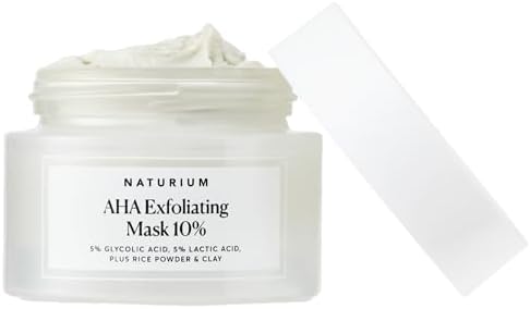 Naturium AHA Exfoliating Mask 10%, Exfoliating Skincare with Glycolic & Lactic Acids, Resurfaces Skin for Radiant Complexion, Vegan & Cruelty-Free, 1.7 oz Naturium