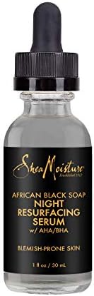 Sheamoisture Overnight Resurfacing Serum for Blemish Prone Skin African Black Soap With Shea Butter 1 oz SheaMoisture