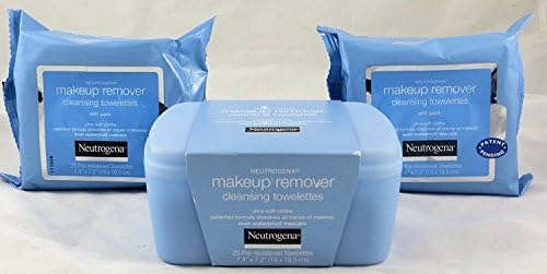 Neutrogena Makeup Remover Cleansing Towelettes Combo Pack, 1-25 Count Tub, Plus 2-25 Count Refills Neutrogena