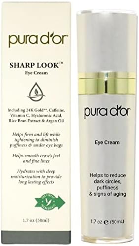 PURA D'OR Sharp Look Eye Cream (1.7oz) Youth-Enhancing Eye Cream For Firm Lift and Reduced Appearance of Wrinkles and Fine Lines, Puffiness and Under Eye Bags With 24K Gold Pura D'Or