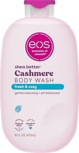 eos Shea Better Cashmere Body Wash, Coconut Waters, Moisturizing and Nourishing, pH Balanced Creamy Gel Formula, Paraben & Phthalate Free, Sensitive Skin,16 fl oz eos