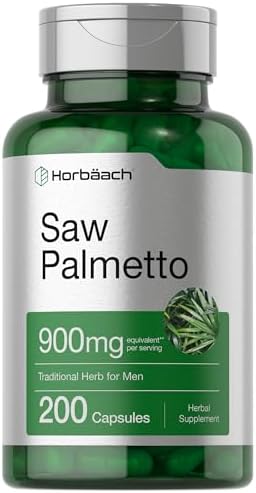 Horbaach Saw Palmetto Extract | 900mg | 200 Capsules | Non-GMO and Gluten Free Formula | Traditional Herb Supplement | from Saw Palmetto Berries Horbäach