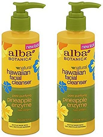 Alba Botanica Hawaiian Enzyme Face Cleanser, Pineapple, 8 oz (2pack) Alba Botanica