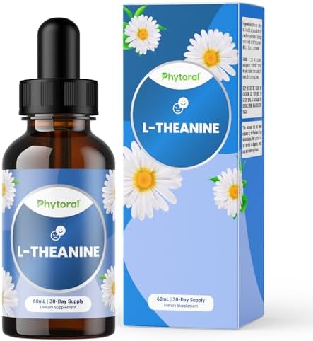 Phytoral Potent L-Theanine Liquid Drops - High Absorption L-Theanine for Kids & Adults Calm & Relaxation Support - Premium Quality Drops Ideal for Children and Adults Liquid 30 Servings Phytoral