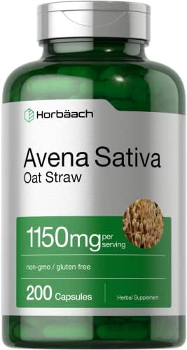 Экстракт овса Avena Sativa 1150 мг | 200 капсул | Экстракт овсяной соломы | Без ГМО и глютена Horbäach