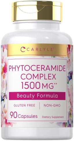 Carlyle Phytoceramide Supplement 1500mg | 90 Capsules | with Organic Sweet Potato | Beauty Formula Complex | Non-GMO and Gluten Free Carlyle