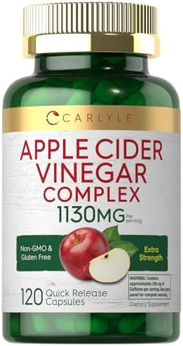 Carlyle Apple Cider Vinegar Complex Capsules | 120 Pills | with Cayenne and Ginger | Non-GMO & Gluten Free Supplement Carlyle