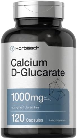 Horbäach Calcium D-Glucarate 1000mg | 120 Capsules | Non-GMO, Gluten Free Supplement Horbäach