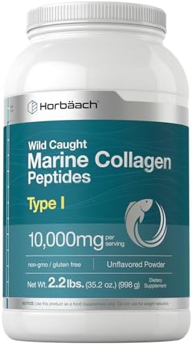 Horbäach Marine Collagen Powder 2.2 lbs | Hydrolyzed Collagen Peptides | Unflavored | Keto, Paleo, Non-GMO, Gluten Free Supplement Horbäach