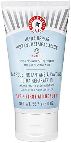 First Aid Beauty Ultra Repair Instant Oatmeal Mask – Hydrating Mask to Help Calm and Soothe Skin – 2 oz. First Aid Beauty