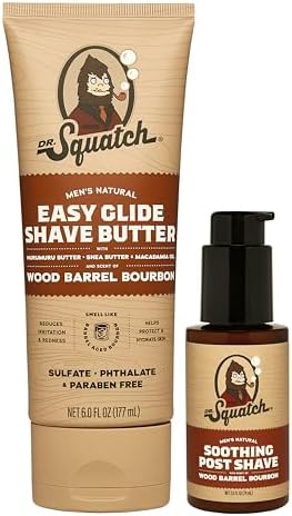 Dr. Squatch Fresh Falls Smooth Shave Bundle - Easy Glide Butter + Soothing Post Shave - Natural Ingredients - Manly Fragrance - Moisturizing Dr. Squatch