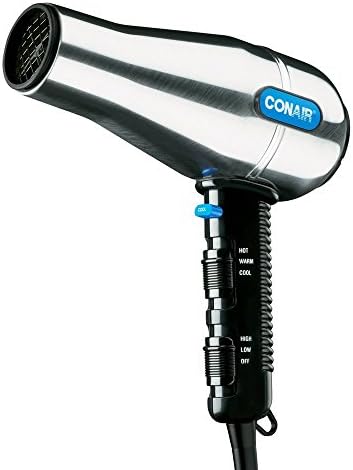 Conair 141WRW Full Size Brushed Metal Salon-Style Hair Dryer - 1875W Conair