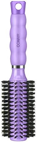 Conair Hair Brush with Boar Bristle, Gel Grips, Round, Medium, Colors May Vary Conair