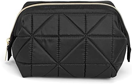 Conair Small Makeup Bag, Cosmetic Bag for Everyday Touch-Ups or Jewelery, Perfect Size for Purse or Carry-On, Small Organizer Shape in Black Conair