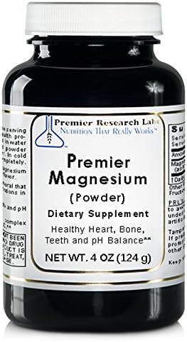 Premier Magnesium, 4oz Powder of Magnesium Lactate Powder, a Highly Absorbable Source of Magnesium Premier Research Labs