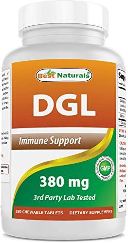 Best Naturals DGL Chewable 380 mg 180 Tablets (180 Count (Pack of 2)) Best Naturals