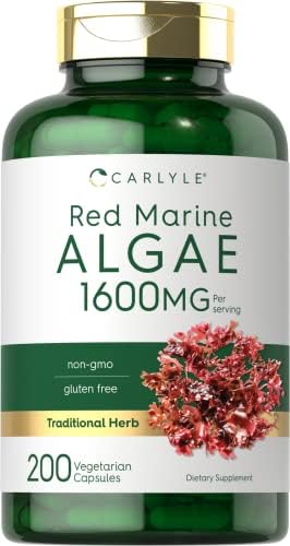 Carlyle Red Marine Algae 1600mg | 200 Capsules | Vegetarian Supplement | Non-GMO, Gluten Free Carlyle