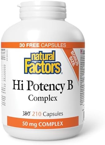 Natural Factors Hi Potency B Complex, 210 CT Natural Factors