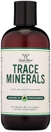 Trace Minerals (Liquid Trace Mineral Drops) Over 17+ Trace Minerals and 100% Daily Value of 5 Trace Minerals: Iodine, Selenium, Copper, Manganese, Chromium for (Add to Drinking Water) by Double Wood Double Wood Supplements