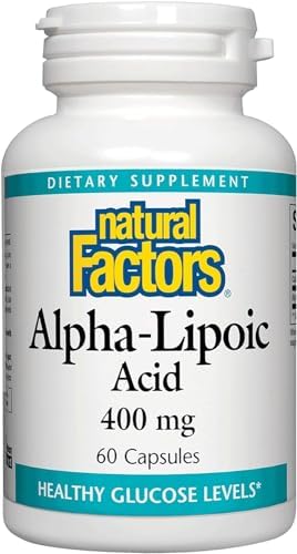 Natural Factors Alpha-Lipoic Acid 400 mg, Whole Body Antioxidant Support, 60 Capsules Natural Factors