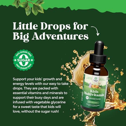 Natures Craft Liquid Multivitamin for Kids Immunity Support - Yummy Toddler Supplement with a C D3 E B6 and Vitamins of All Ages High Absorption Natures Craft