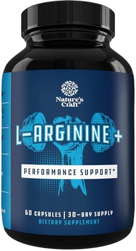 Pre Workout Nitric Oxide Supplement - Extra Strength L Arginine L Citrulline Supplement with Beta Alanine Nitric Oxide Booster for Enhanced Performance Strength Vascularity and Muscle Recovery Natures Craft