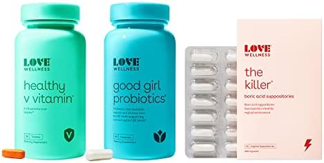 Love Wellness The Killer, Good Girl Probiotics & Healthy V Vitamin | Triple Threat Vaginal Suppository Kit | Fast-Acting Vitamins & Suppositories for Vaginal Health - Helps Support Healthy Odor & pH Love Wellness