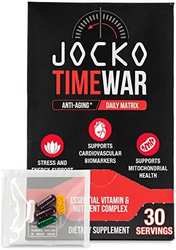 Jocko Fuel TIME WAR Multivitamin - Healthy Aging Supplement for Heart, Bone, & Eye Health, Essential Vitamins and Minerals, Supports Stress Relief and Energy Levels - 30 Day Supply Jocko Fuel