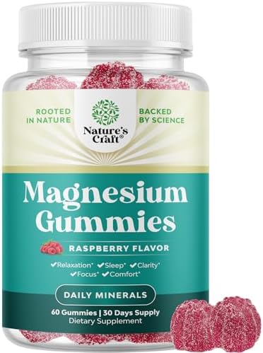 Potent Magnesium Citrate Gummies for Adults - Calm Magnesium Gummies for Support and Muscle Health - Tasty Non GMO Gummy Vitamin Adults (30 Servings) Natures Craft