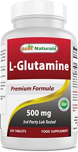 Best Naturals L-Glutamine 500 mg 250 Tablets Best Naturals