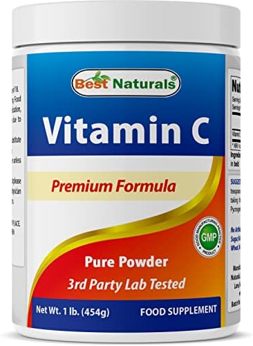 Best Naturals 100% Pure Vitamin C Powder 1 lb (454 Grams) Powder (Also Called Ascorbic Acid) Best Naturals