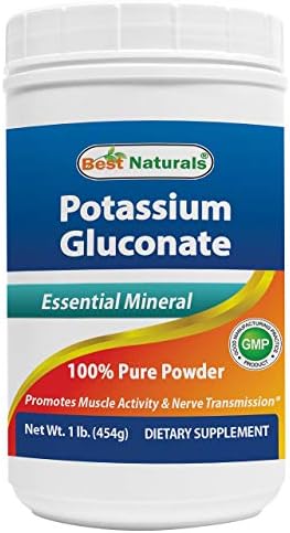 Best Naturals Potassium Gluconate 1lb Powder (1 LB (Pack of 3)) Best Naturals