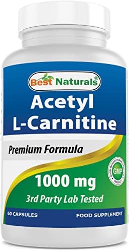 Best Naturals Acetyl L-Carnitine 1000mg Capsule, 60 Count Best Naturals