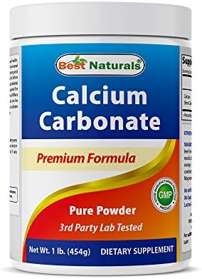 Best Naturals Calcium Carbonate Powder 1 Pound - Food Grade (16 OZ (Pack of 1)) Best Naturals