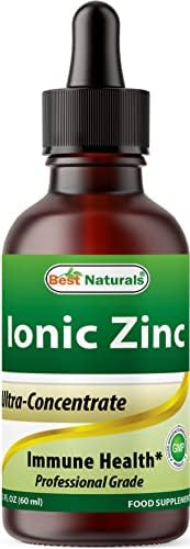 Best Naturals Ionic Liquid Zinc - Immune Support - High Bioavailability - Glass Bottles 2 OZ (60ml) Best Naturals