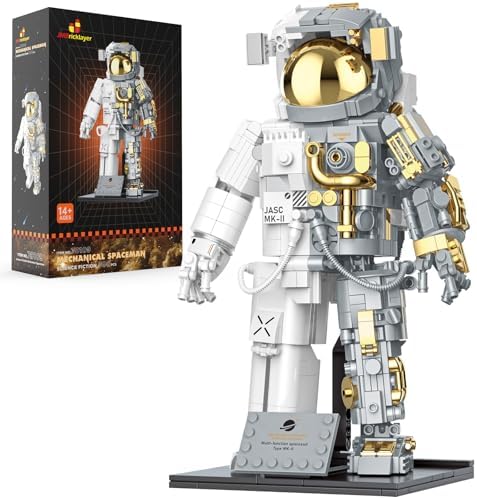 JMBricklayer Space Astronaut Building Sets for Adults 70109, Space Toys Gifts for Kids 8-14 Boys Girls, Flexible Astronaut Building Blocks Model with Display Stand, Spaceman Christmas Birthday Gifts JMBricklayer