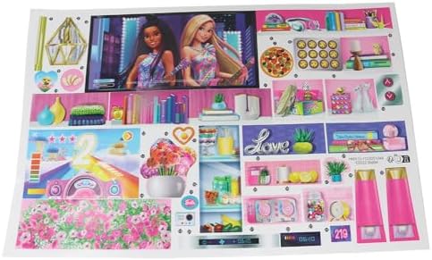 Replacement Parts for Barbie Doll Dreamhouse Doll House Playset HMX10 - Replacement Set of Labels - Stickers Barbie