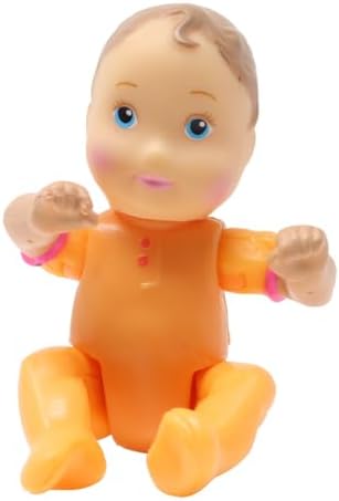 Fisher-Price Replacement Part Loving Family Dollhouse - Replacement Articulated, Poseable, Baby Figure Dressed in an Orange Onsie, Infant has Brown Hair and Blue Eyes Fisher-Price