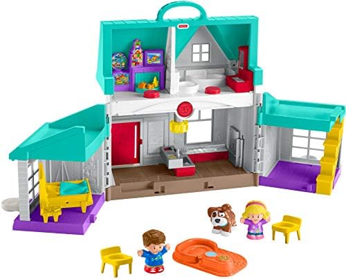 Fisher-Price Little People Toddler Toy Big Helpers Home Playset with Music Lights & Figures for Preschool Pretend Play Kids Ages 1+ Years Fisher-Price